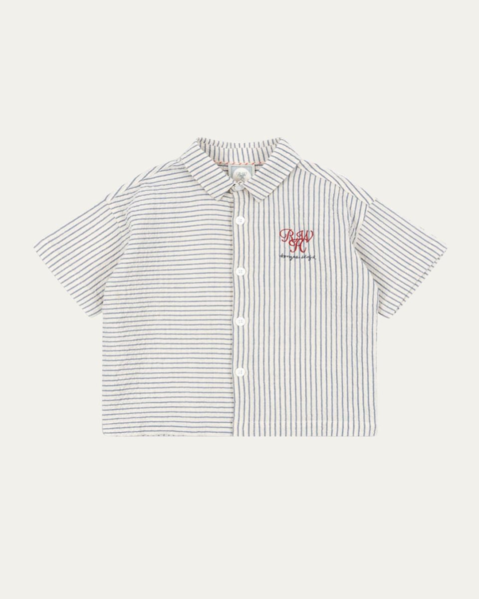 Rosie H-W x Boy's Duo Striped Seersucker Shirt, Size 18M-4